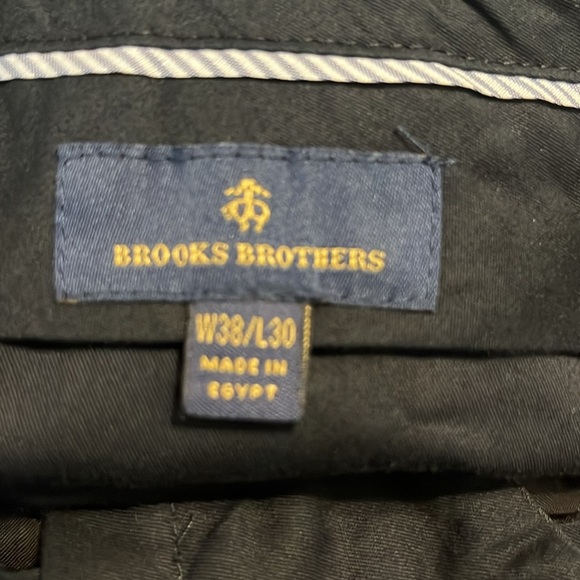 BROOKS BROTHERS Men's Classic Fit Pants Slacks Wool Blend Dark Grey 36x30 - Picture 7 of 9